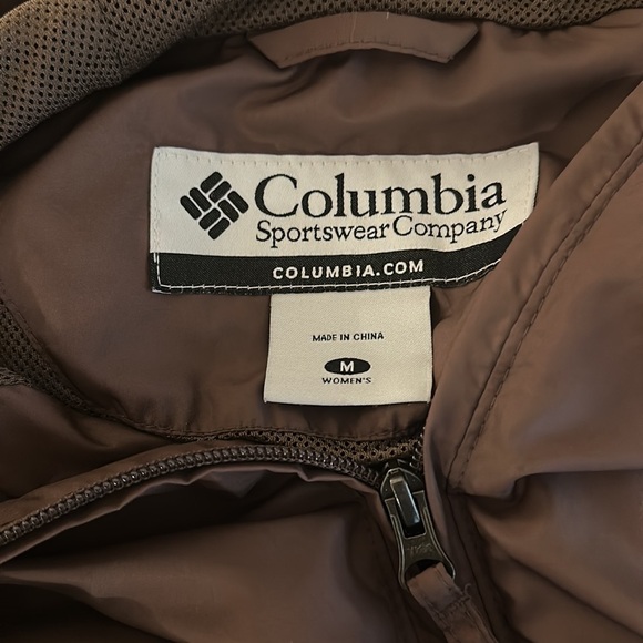 COLUMBIA Brown Full Zip Lightweight windbreaker jacket women size Medium - Picture 4 of 7